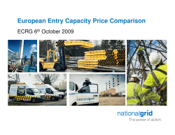 European Entry Capacity Price Comparison