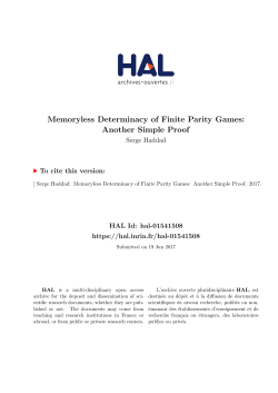 Memoryless Determinacy of Finite Parity Games: Another Simple Proof