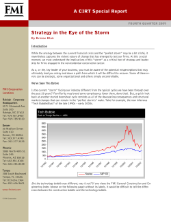 Strategy in the Eye of the Storm - Construction Industry Round Table