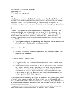 Epistemicism and Semantic Plasticity