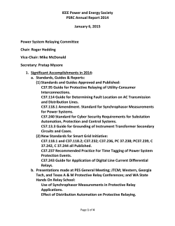 IEEE Power and Energy Society PSRC Annual Report - pes-psrc