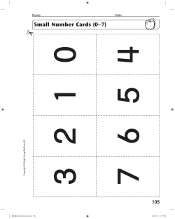 Small Number Cards (0&ndash;7)