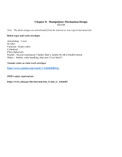 Chapter 8 Manipulator mechanism design