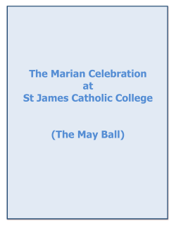 may ball parent booklet - St James Catholic College