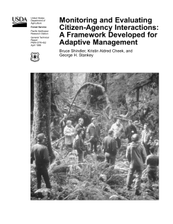 Monitoring and Evaluating Citizen-Agency Interactions