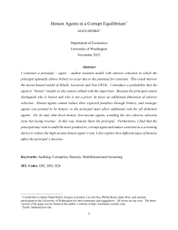 Honest Agents in a Corrupt Equilibrium