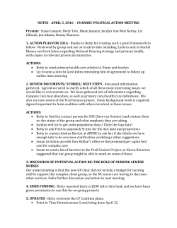 NOTES - APRIL 5, 2016 - CVARNBC POLITICAL ACTION MEETING