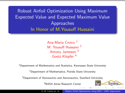 Robust Airfoil Optimization Using Maximum Expected