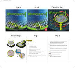 front back Outside flap Pg 1 Pg 2 Inside flap