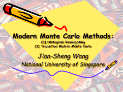 Monte Carlo Methods in Scientific Computing