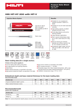 Hilti HIT-HY 200 with HIT-V