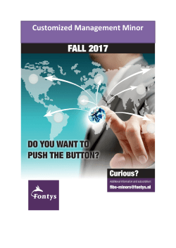Customized Management Minor - Fontys International Campus Venlo