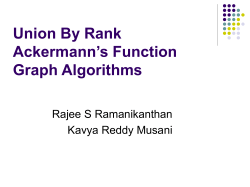 Union by Rank and Path Compression