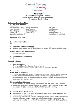 Central Geelong Marketing Committee