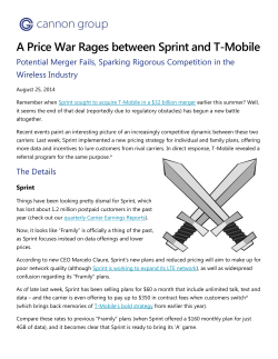 A Price War Rages between Sprint and T-Mobile
