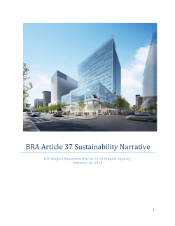BRA Article 37 Sustainability Narrative