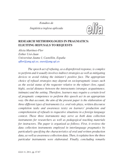 RESEARCH METHODOLOGIES IN PRAGMATICS