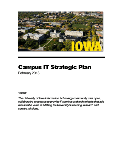 Campus IT Strategic Plan - CIO Office