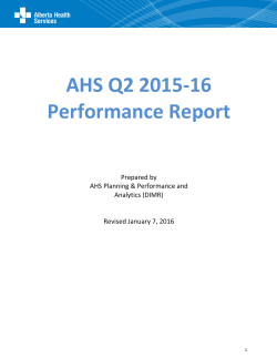 AHS Q2 2015-16 Performance Report