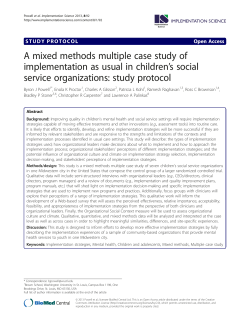 A mixed methods multiple case study of implementation as usual in