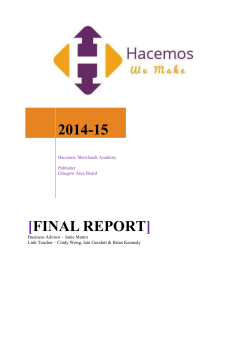 Production Team - Shawlands Academy