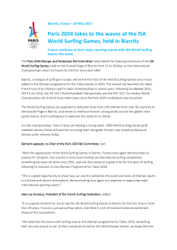 Paris 2024 takes to the waves at the ISA World Surfing Games, held