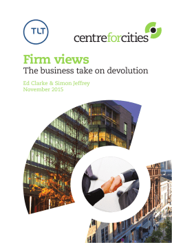 Firm views - Centre for Cities