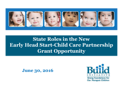 State Roles in the New Early Head Start-Child
