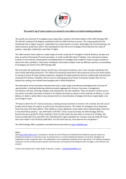 The world`s top IP value creators are named in