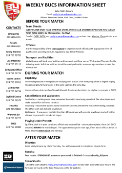 BUCS Information Sheet