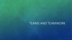 Teams and Teamwork - MaderasOnlineClassroom