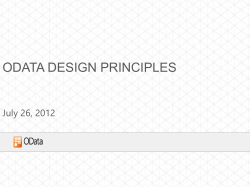 OData Design Principles