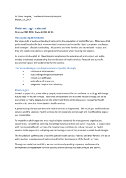 Outstanding treatment. Strategy 2015