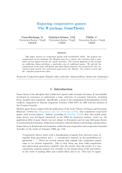 Enjoying cooperative games: The R package Game Theory