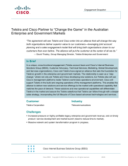 Telstra and Cisco Partner to &ldquo;Change the Game&rdquo; in the Australian