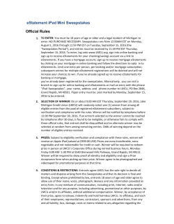 eStatement iPad Mini Sweepstakes Official Rules
