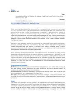 Citation HTML Full Text Title: Social Networking Sites: An Overview
