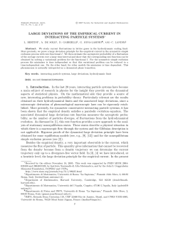 LARGE DEVIATIONS OF THE EMPIRICAL CURRENT IN