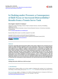 Is Choking under Pressure a Consequence of Skill