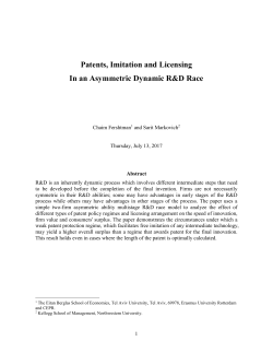 Patents, Imitation and Licensing In an Asymmetric