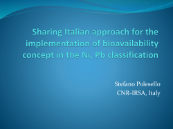 Sharing Italian approach for the implementation