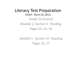 Booklet 2, Section X: Reading Pages 24, 25, 26