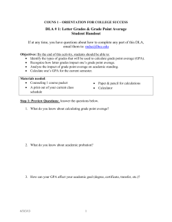 COUNSELING 1 * ORIENTATION FOR COLLEGE SUCCESS