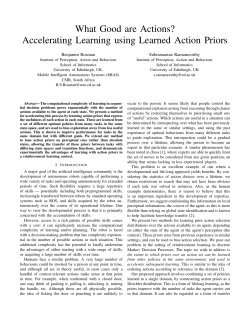 What Good are Actions? Accelerating Learning using Learned