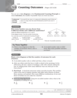 Counting Outcomes - Glencoe/McGraw-Hill