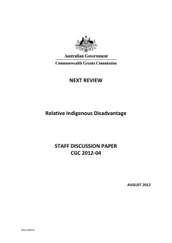 2012-04 - Relative Indigenous Disadvantage