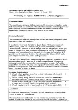 Community and Inpatient Skill Mix Review