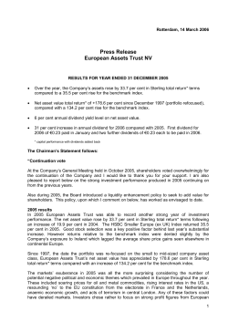 european assets trust nv