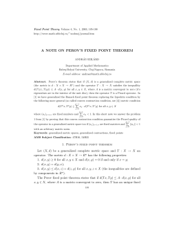 A NOTE ON PEROV`S FIXED POINT THEOREM