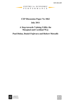 Step towards valuing utility (CEP)